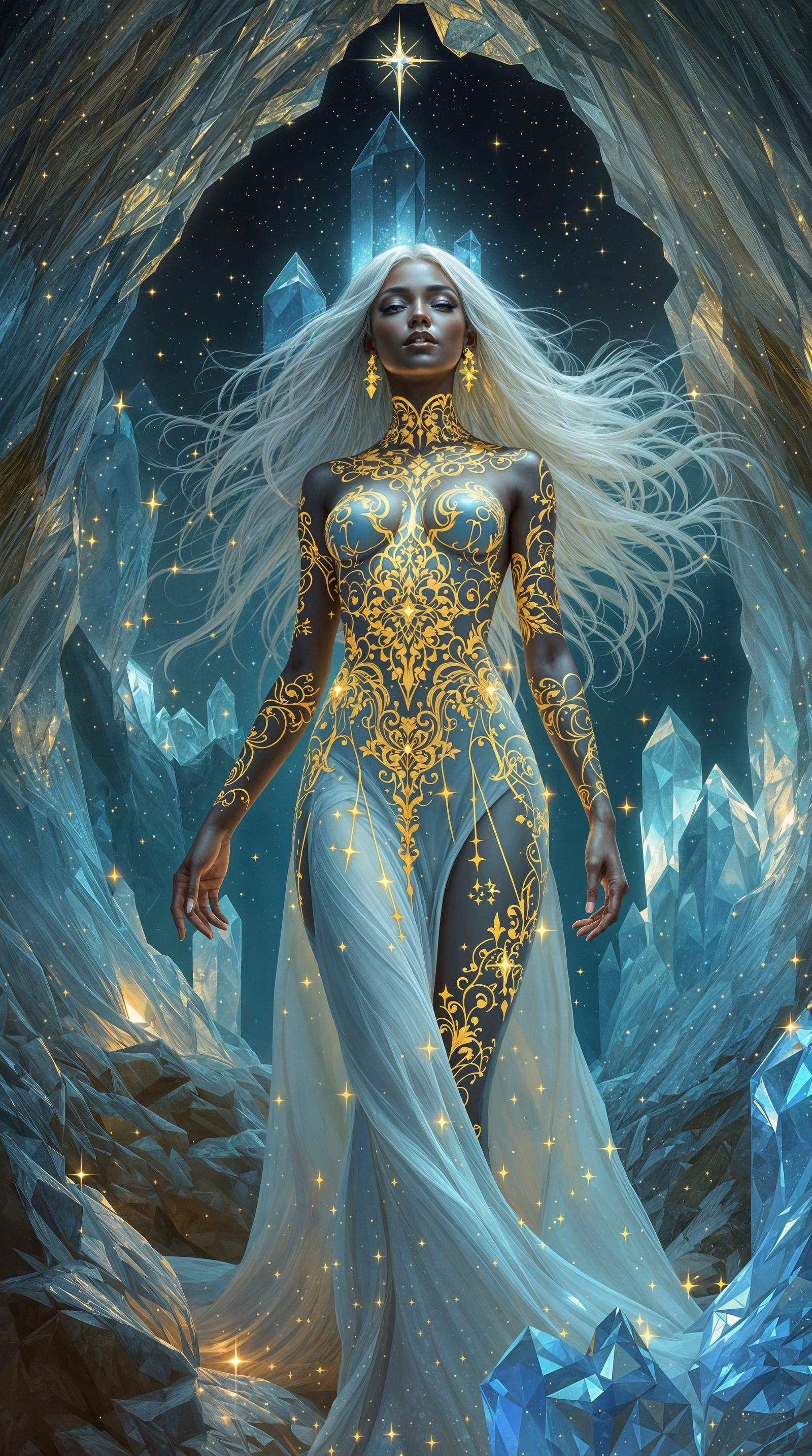 Ethereal Beauty in Crystal Splendor