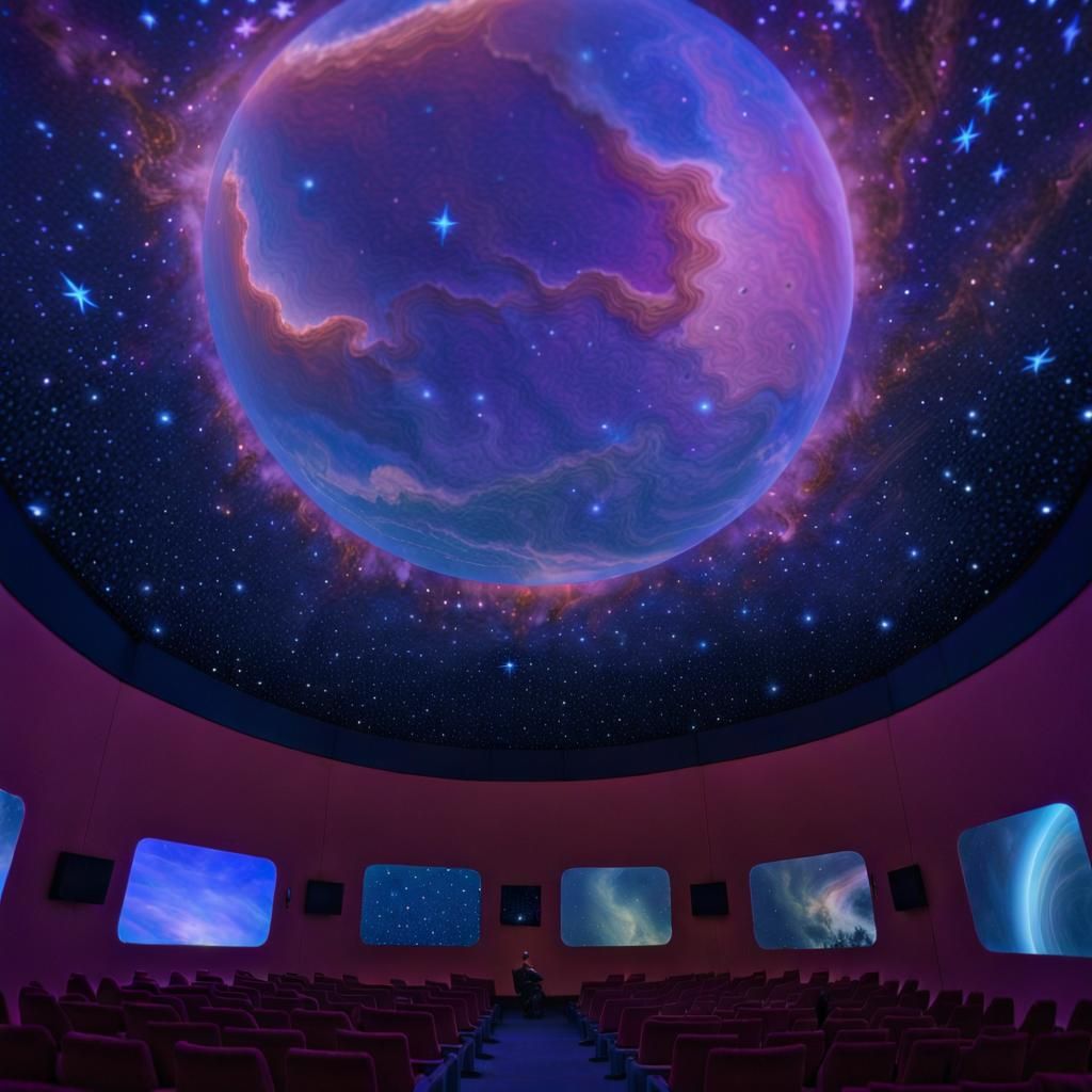 Planetarium Starry Sky Projection in Fantasy Realism
