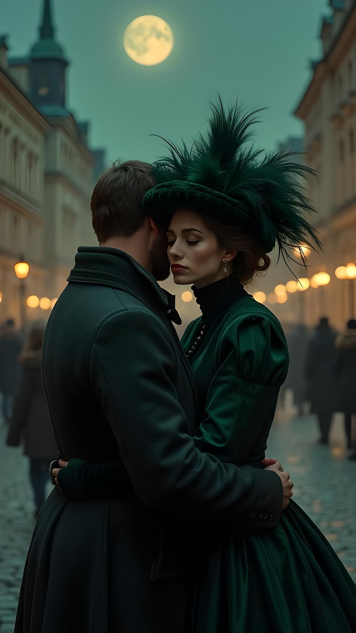 Petersburg Night Scene with Weeping Woman