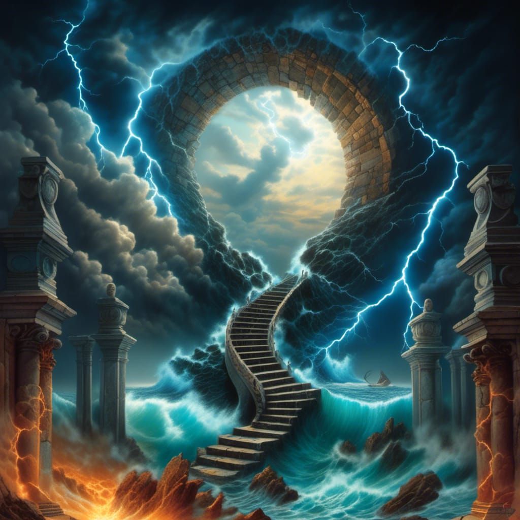 Electric Portal Draws in Objects During Lightning Storm