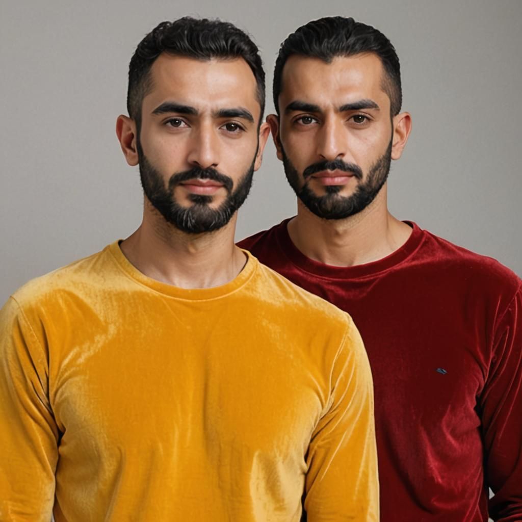 Friendly Men Portrait in Impressionist Oil Painting