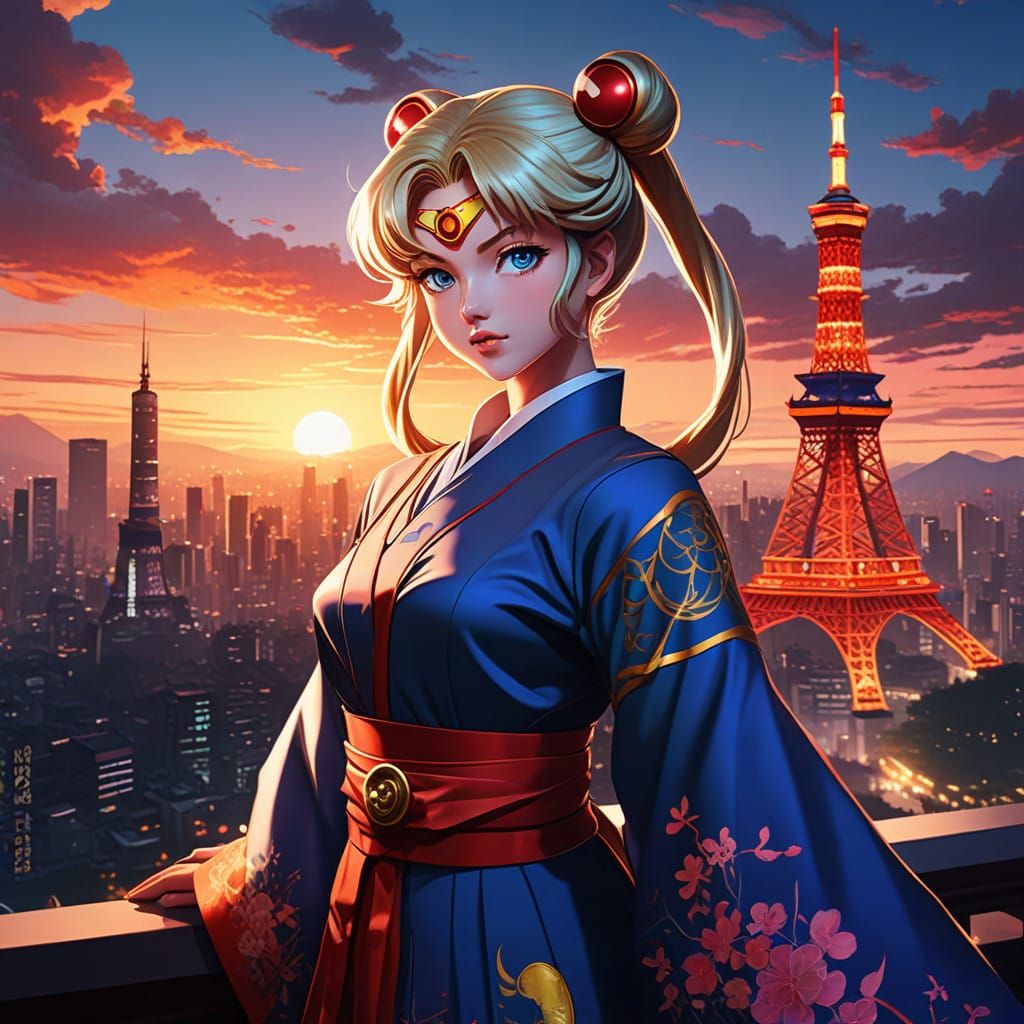 Sailor Moon in Elegant Qipao Beauty