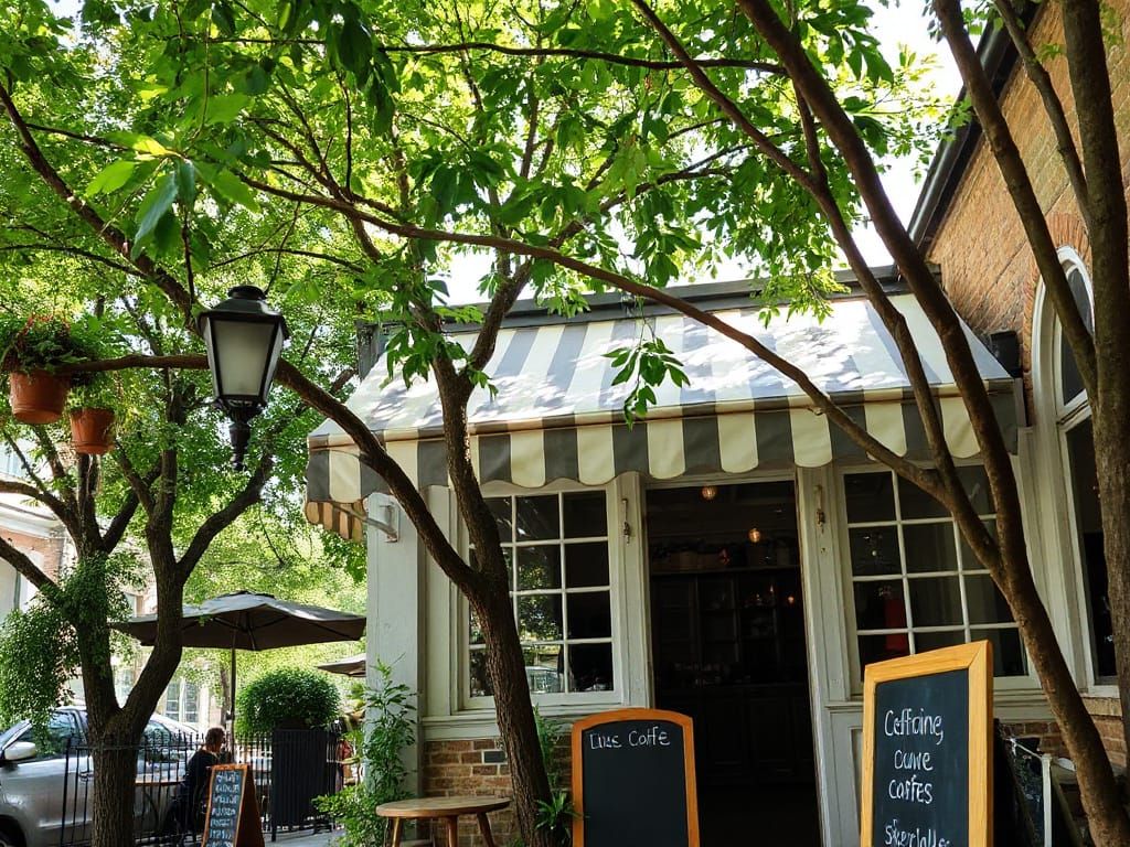 Charming Urban Oasis Cafe Scene