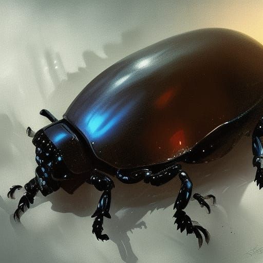 Sinister Scarab Beetle Digital Painting