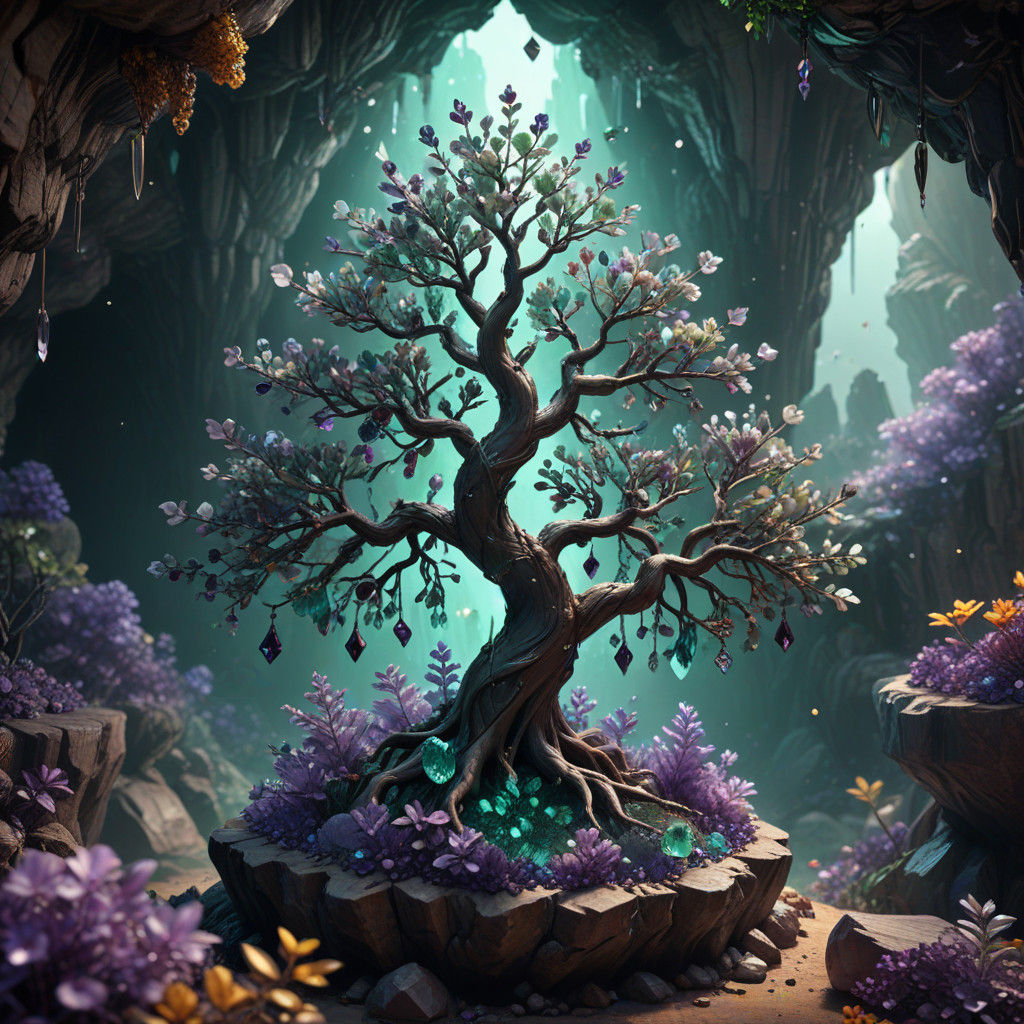 Tree and gemstones 12