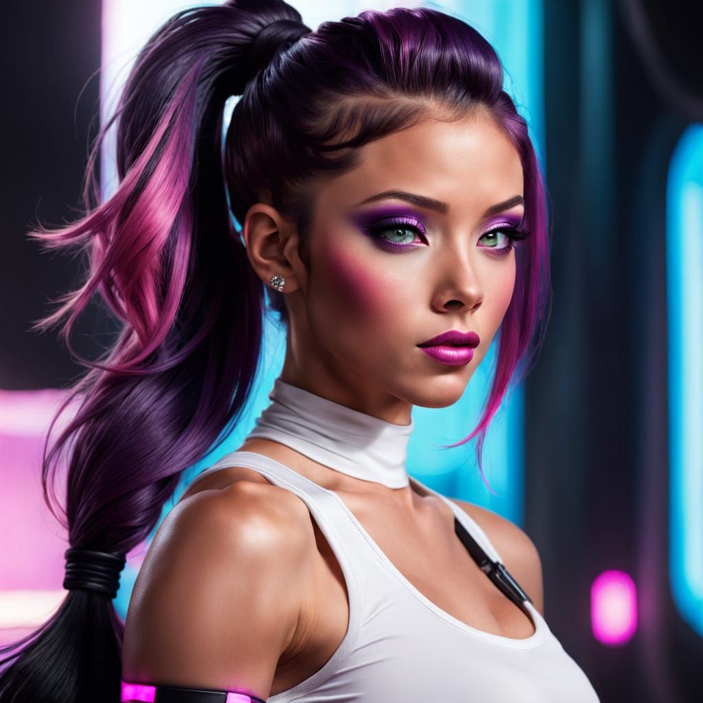 Futuristic Portrait of Leela in Digital Art Style