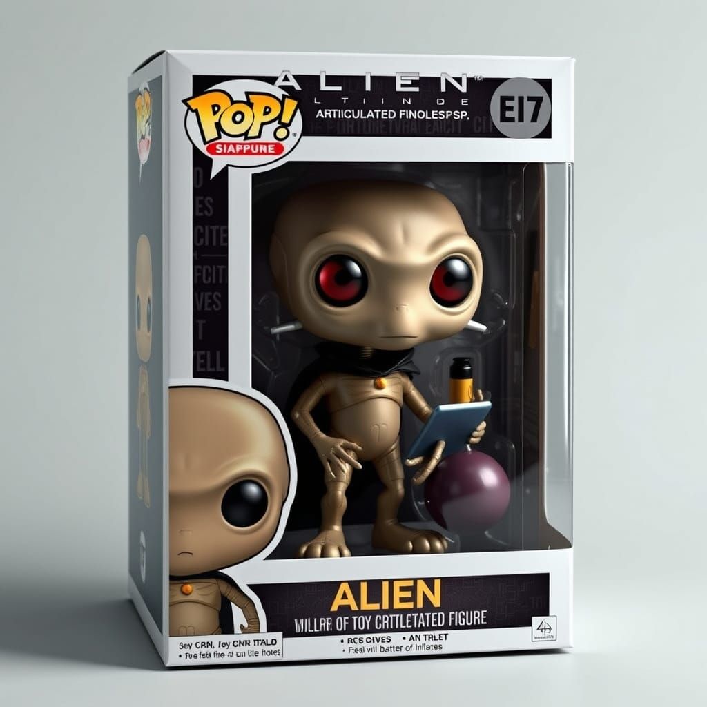 Vintage Sci-Fi Collectible Figure in Modern Packaging