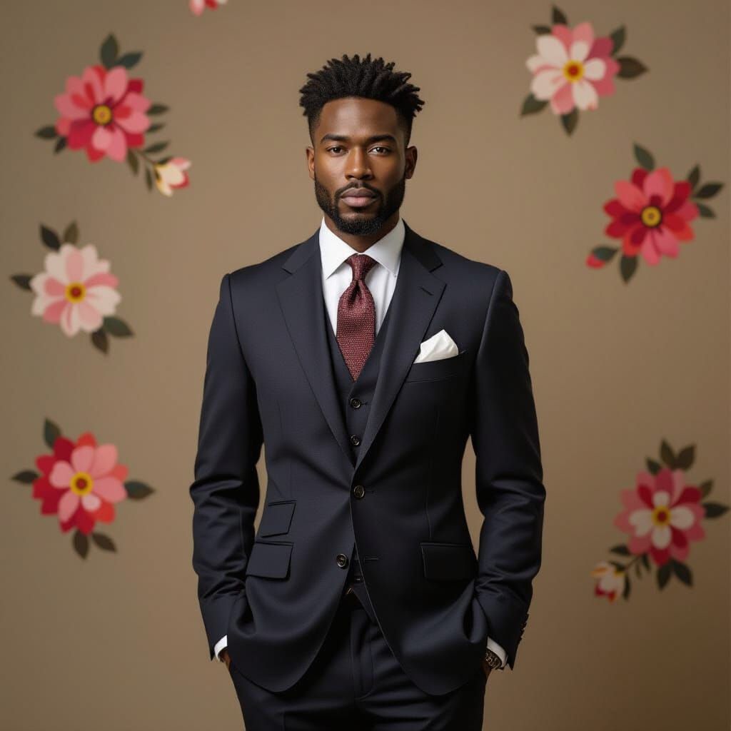 Man in Suit: A Pop Art Portrait