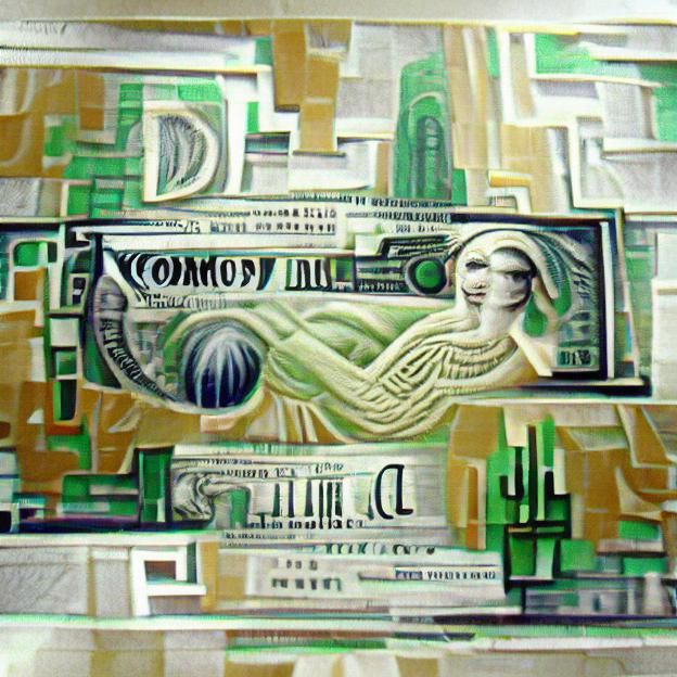 Art Deco Dollar Bill Banknote Design