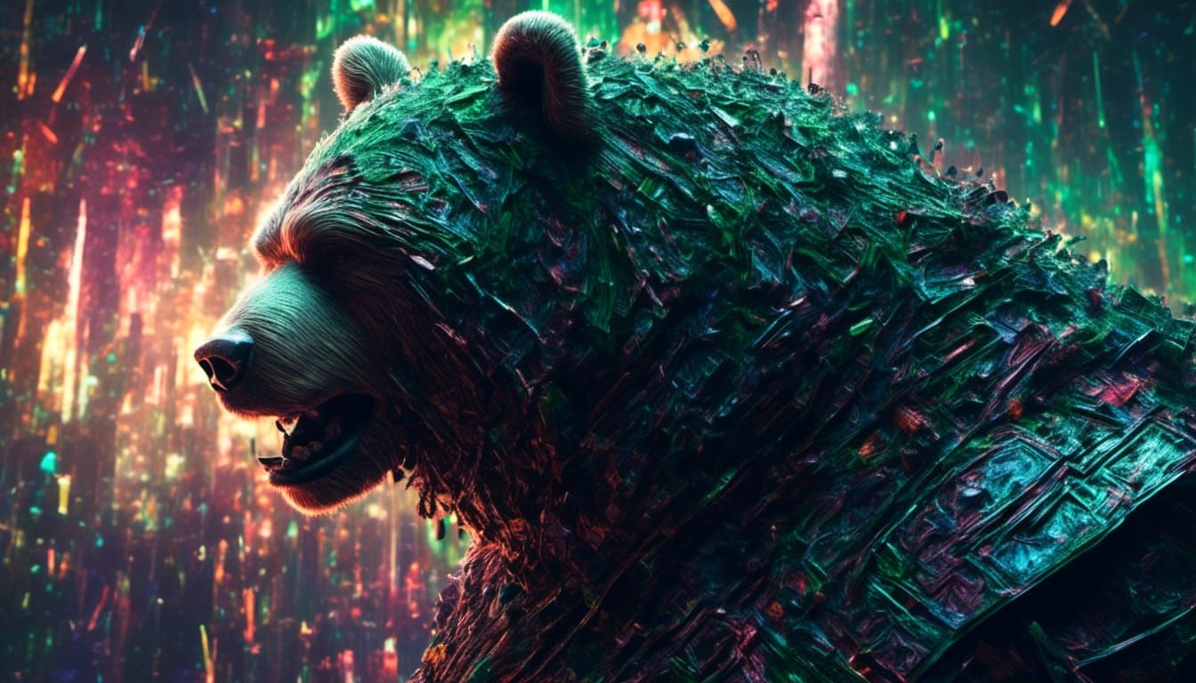 Cute Ghost in Bioluminescent Green Smoke