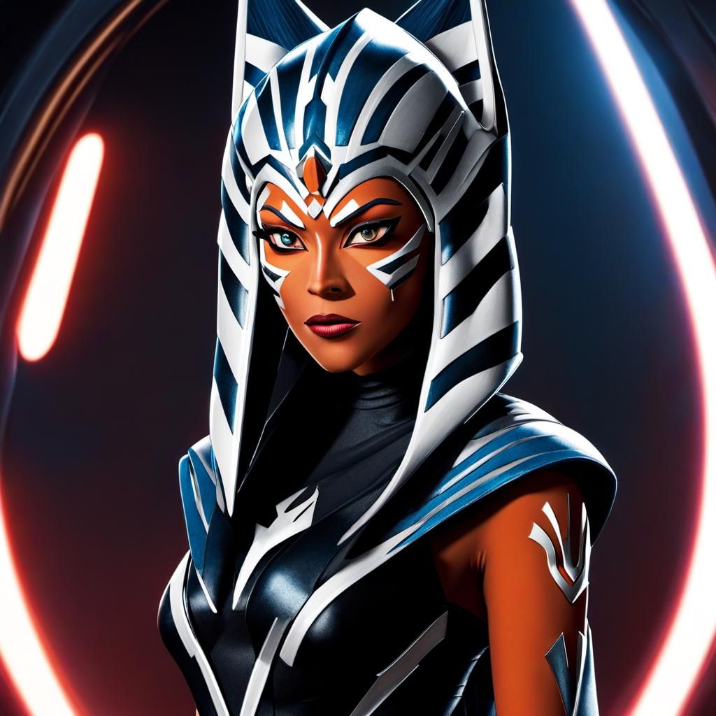 Ahsoka as Venom: Cosmic Astral Illustration