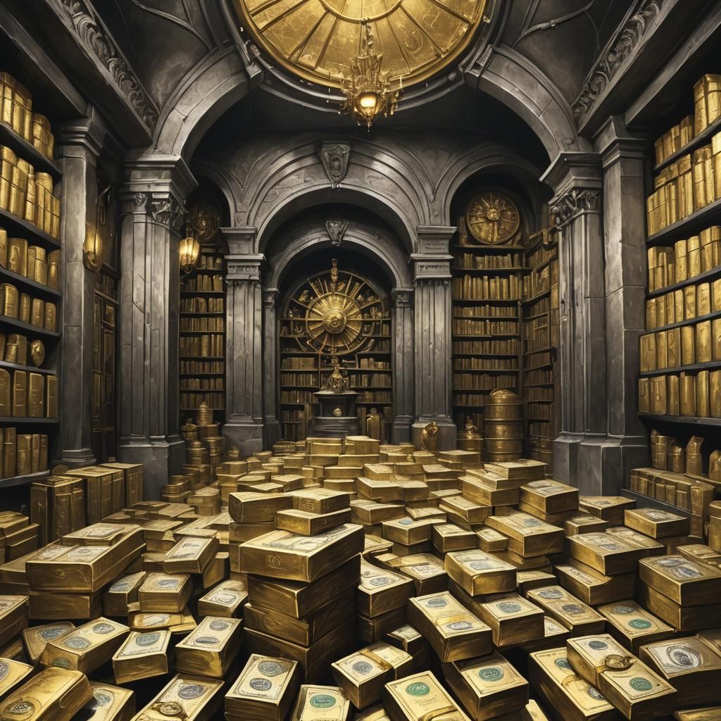 Gringott's Vault Overflowing with Gold and Artifacts