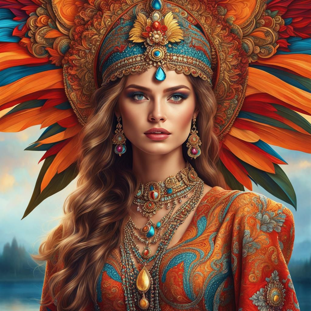 Beautiful Russian Model Runway Portrait in Hyperrealism