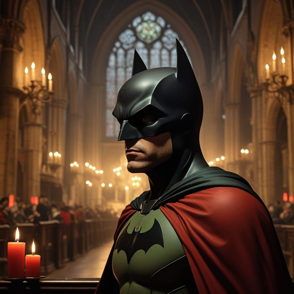 Mysterious Young Robin in Gothic Grandeur