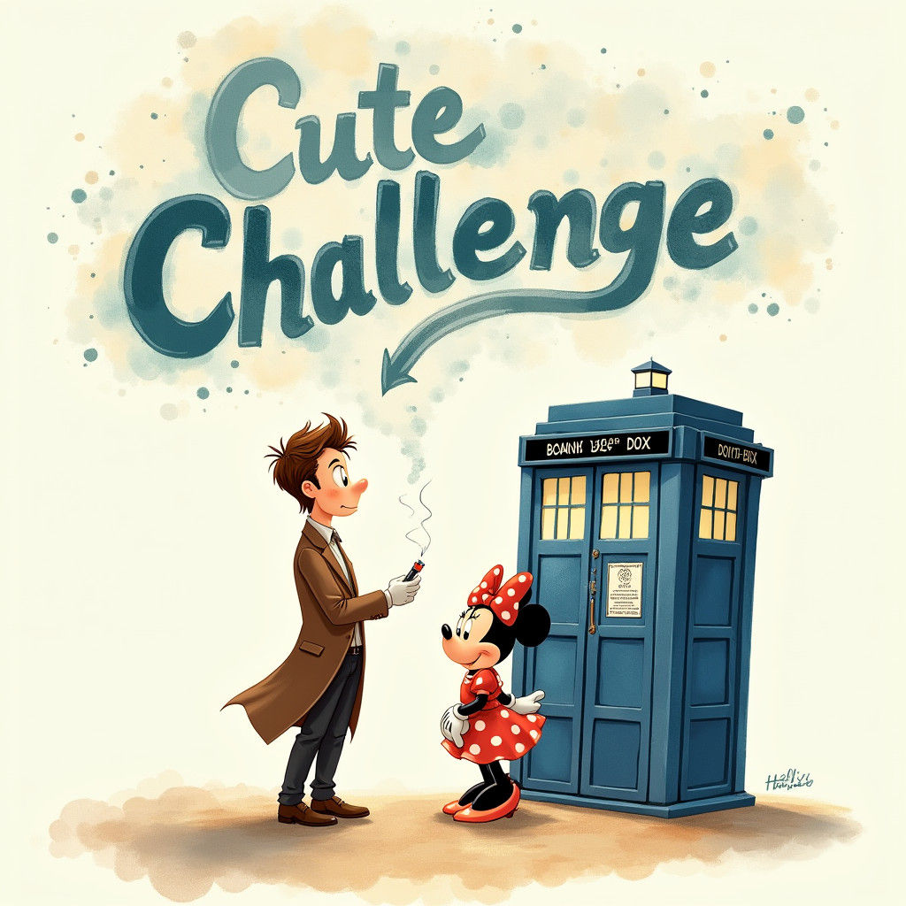 Whimsical Doctor Who and Minnie Mouse Cute Challenge