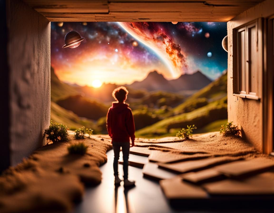 Diorama: Bedroom Path to Magical Sunrise