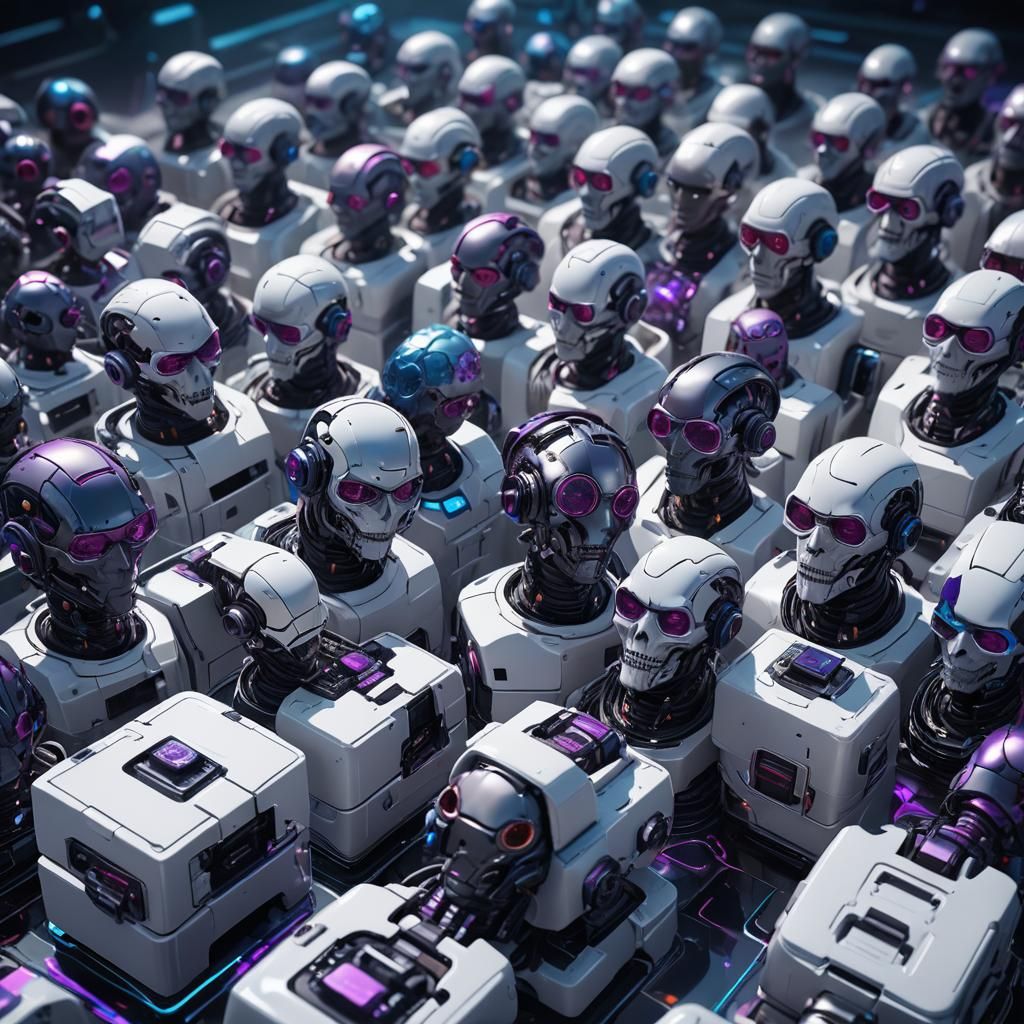 Cyberpunk Heads in Transparent Bag: Ground Level Concept Art