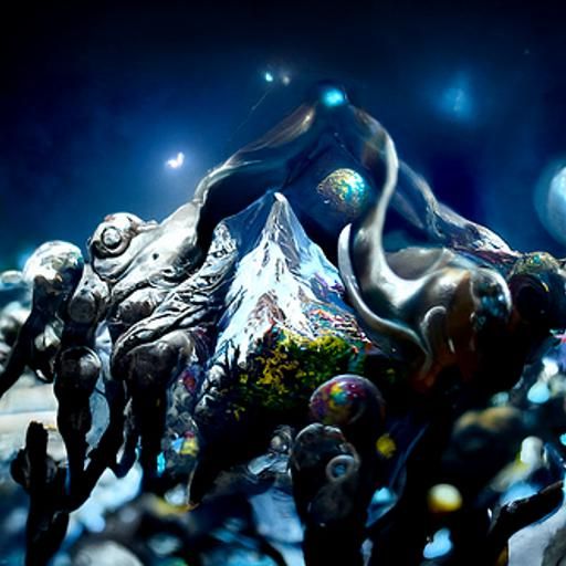 Hyperrealistic Mountain of Life: Digital Matte Painting