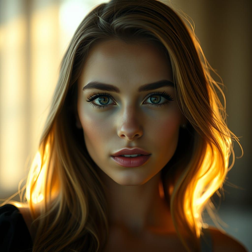 Timeless Hollywood Starlet in Cinematic Lighting