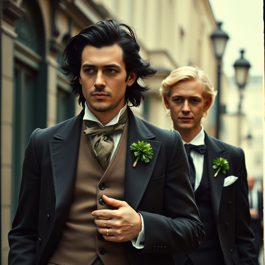 Elegant Men Walking in London, 1891, Film Still