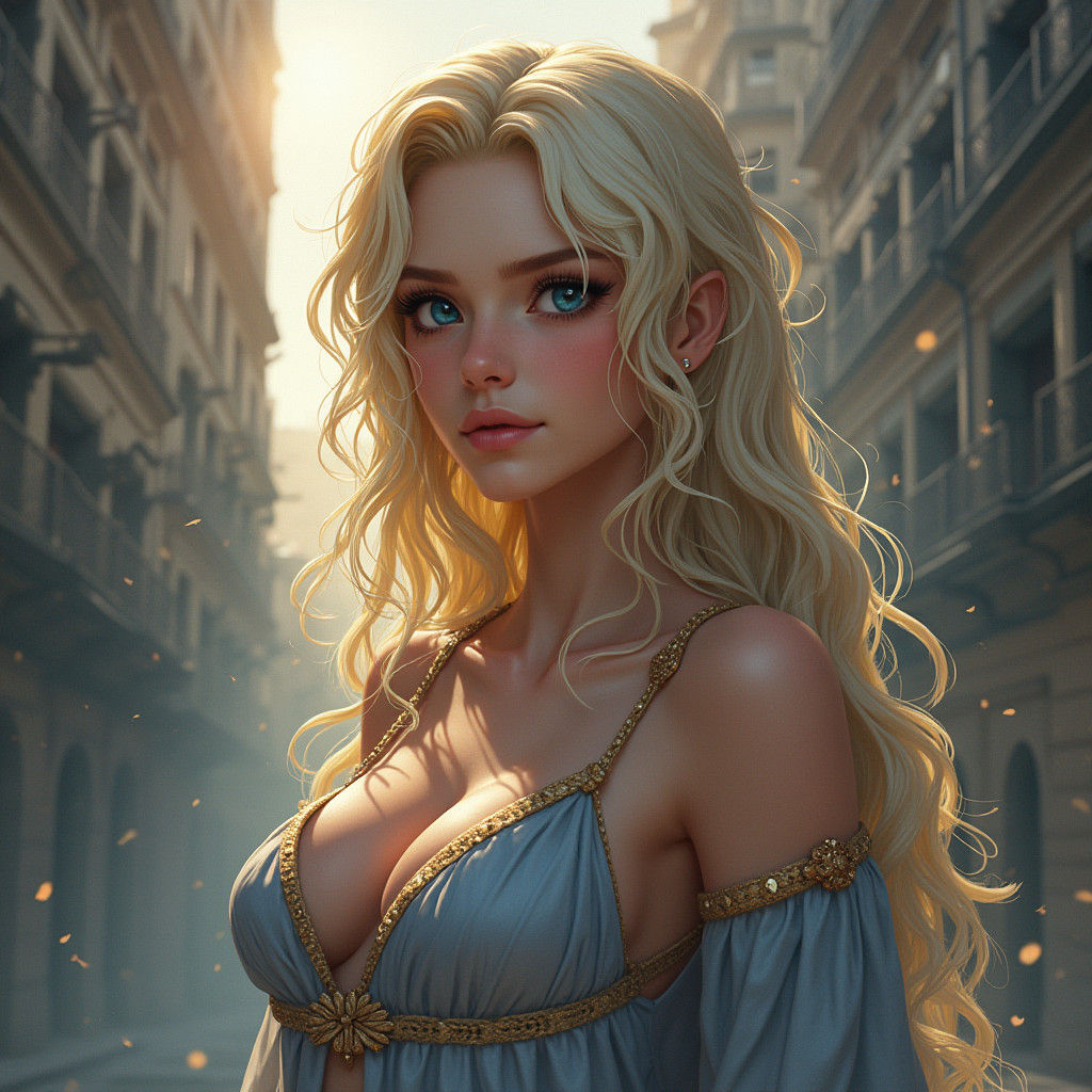 Anime Woman with Cat Features Removing Robe