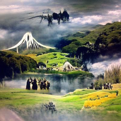 AI Generated Middle Earth Landscape