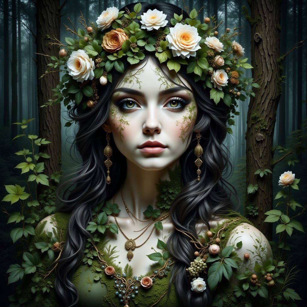 Enchanting Forest Beautiful Portrait Ethereal Mother Nature ...