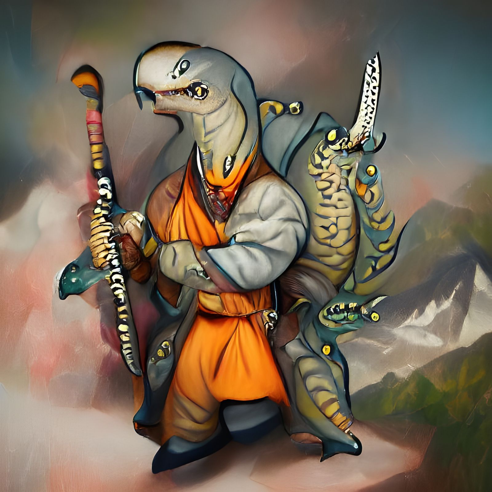 Titian Mudjaw: Nomadic Shaolin Master, Fantasy Art