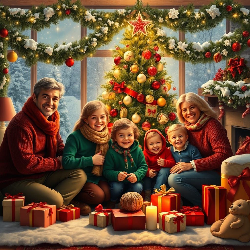 Winter Wonderland Family Gathering in Cozy Traditional Style