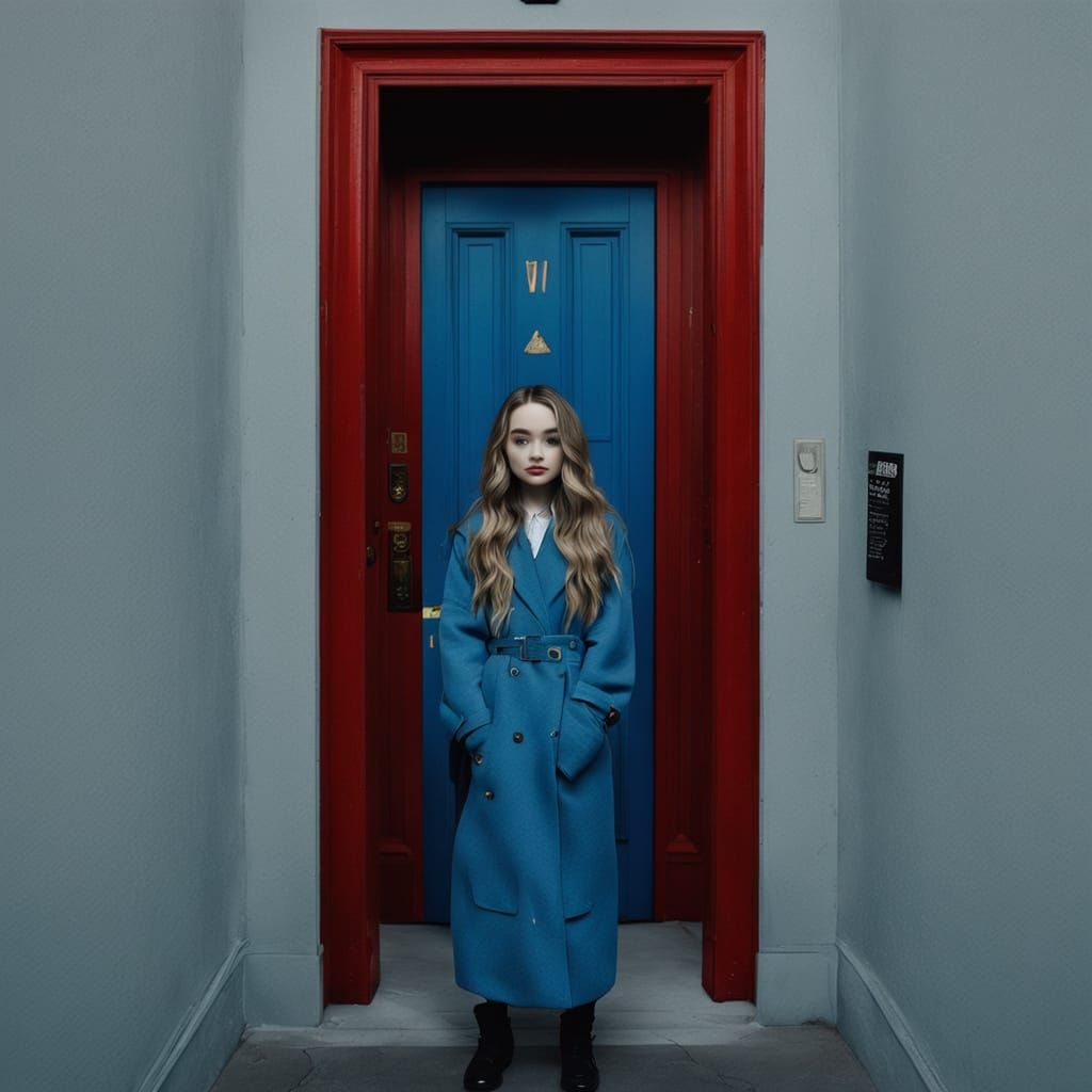 Singer Sabrina Carpenter in a Grand Hallway with a Wisdom Do...