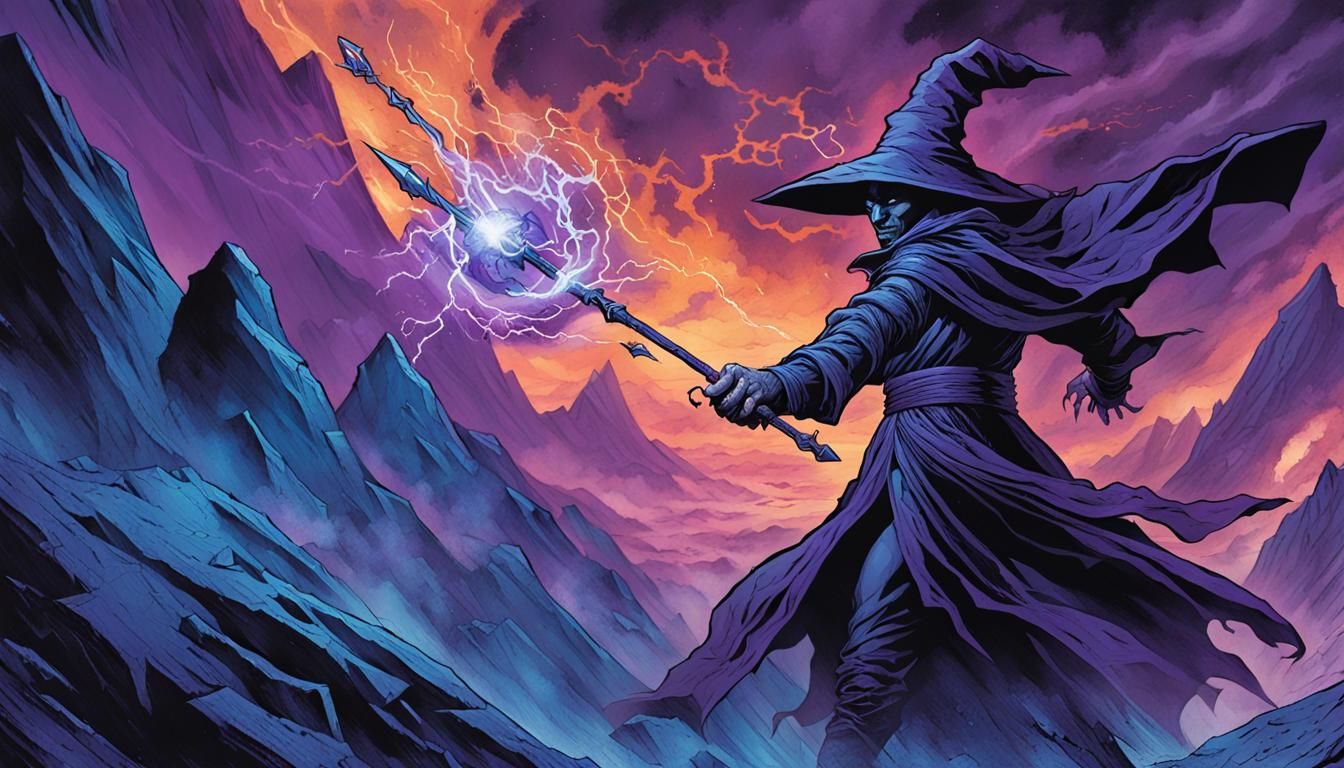 Dark Magician Unleashes Magic in Comic Book Art