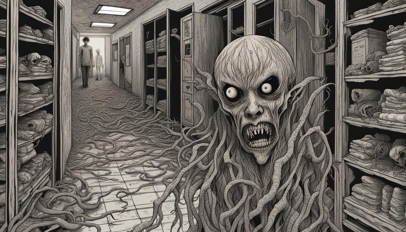 Junji Ito-Inspired Horror in Abandoned Asylum