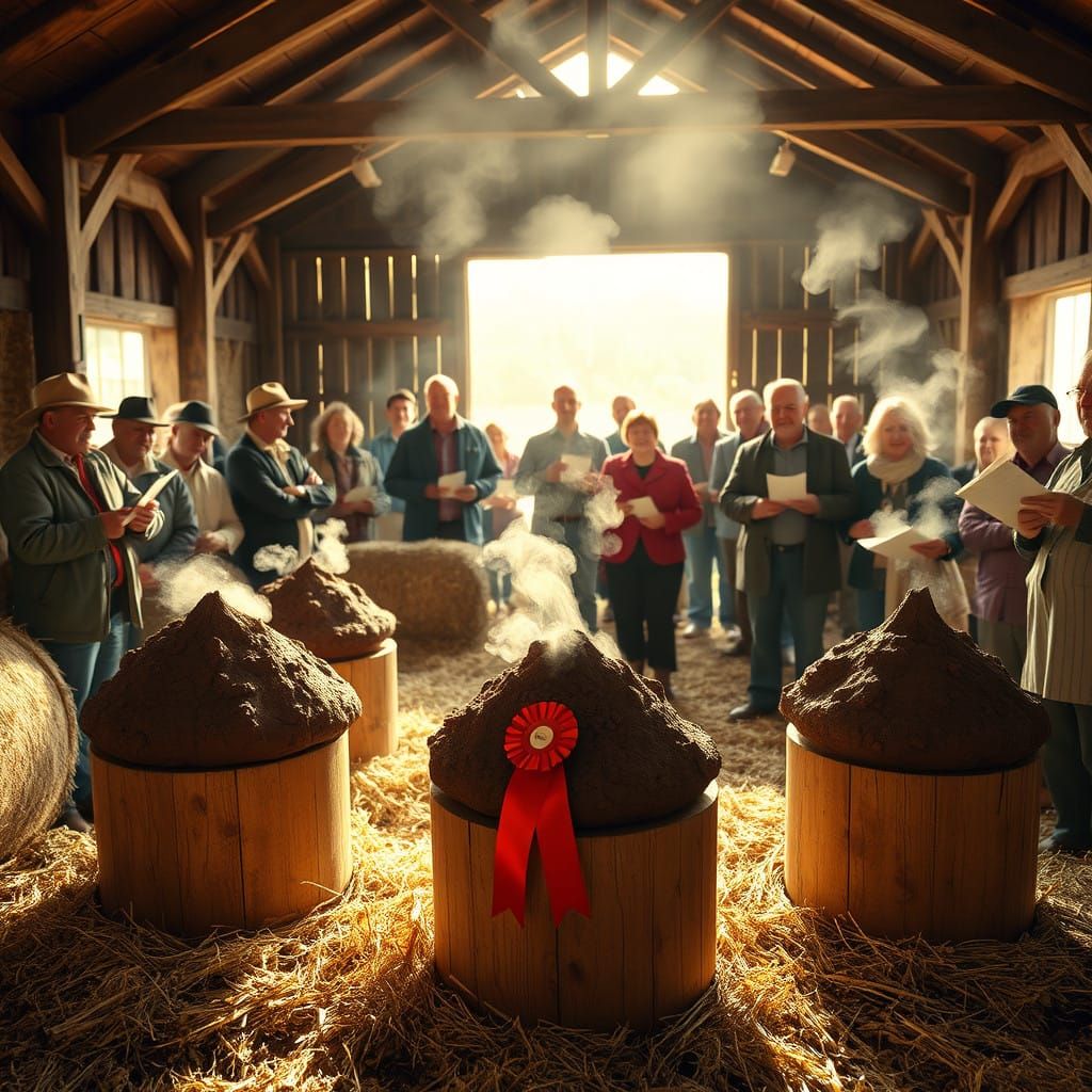 Rustic Competition Pie Showcased in Barn