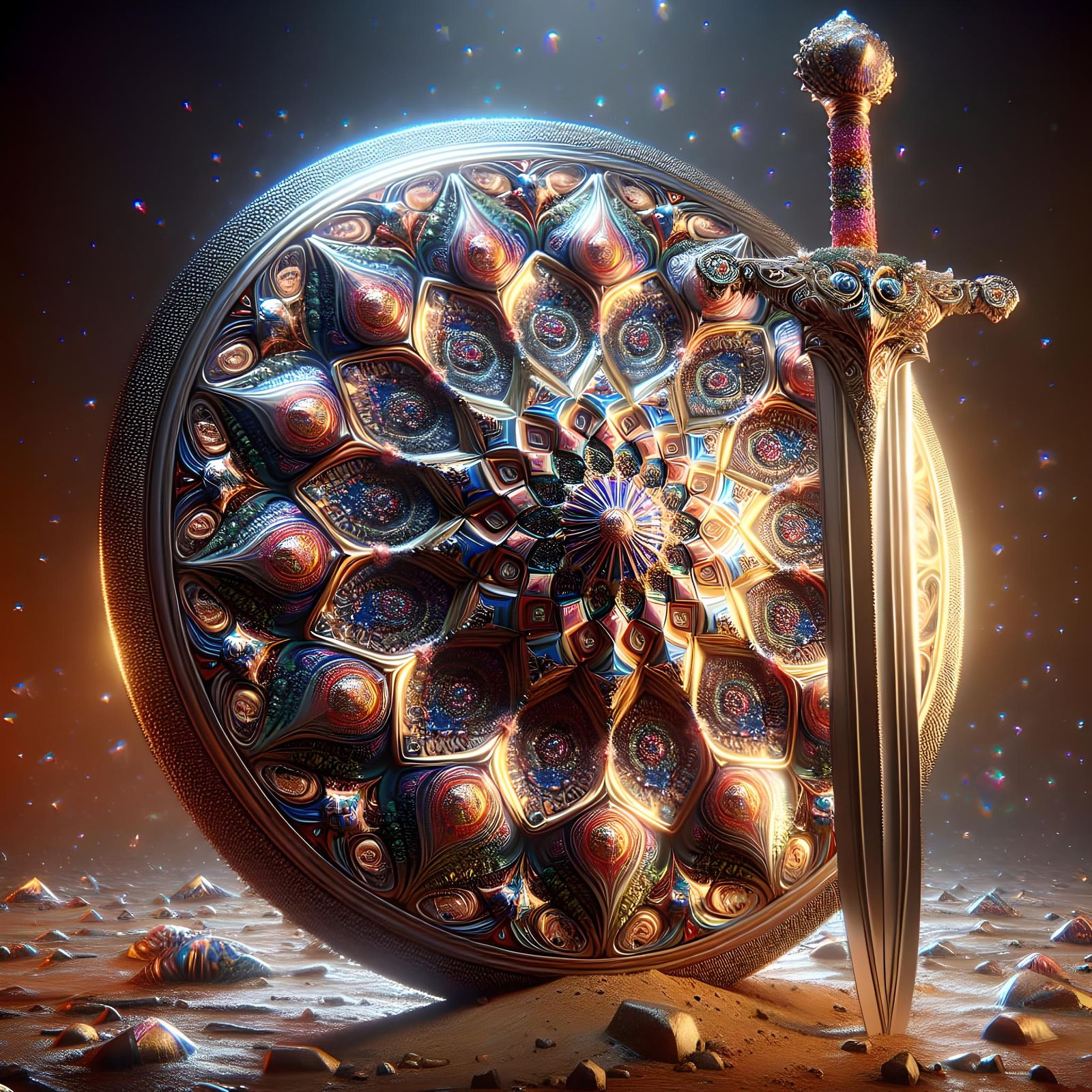 Mandala Shield and Sword