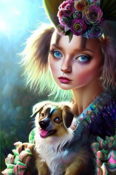 Portrait with dog