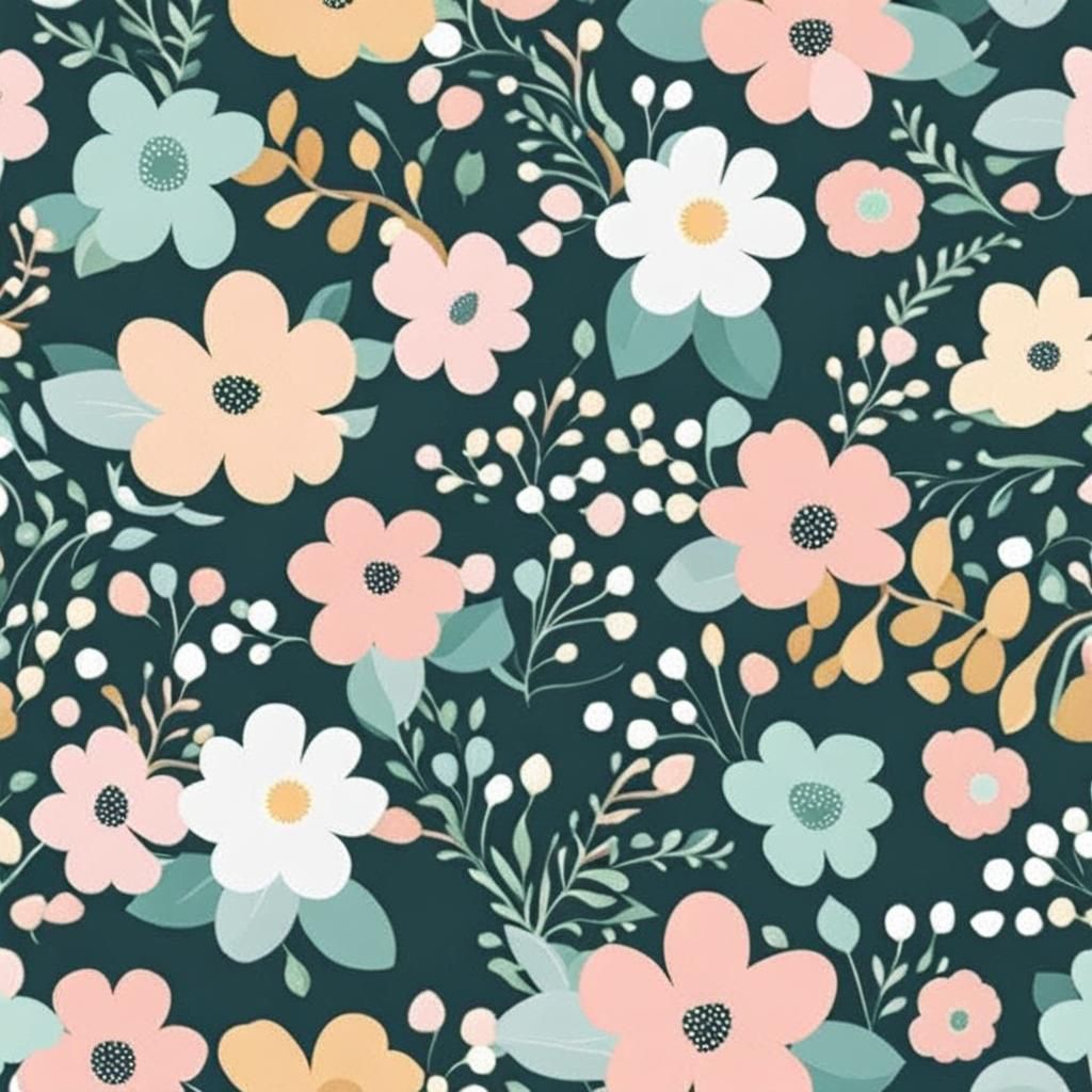 Pastel Floral Pattern for Baby Products