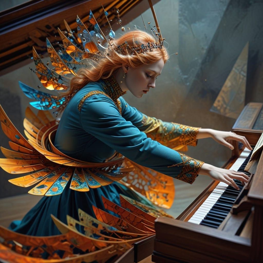 Surrealistic Masterpiece in Ultra-Realistic Fractal Angles