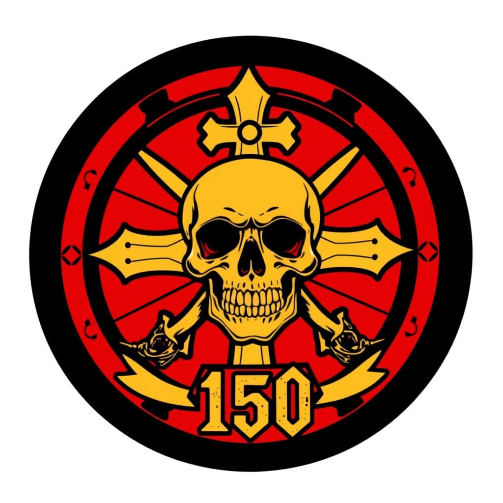 Orthodox Skull Emblem in Tattoo Style