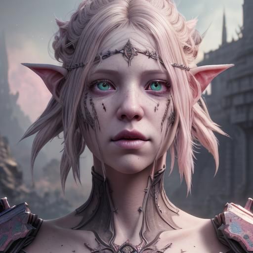 Fantasy Half-Orc Giant in Detailed Matte Painting