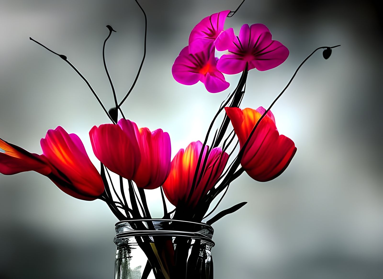 Exquisite Floral Still Life Photograph in 8K