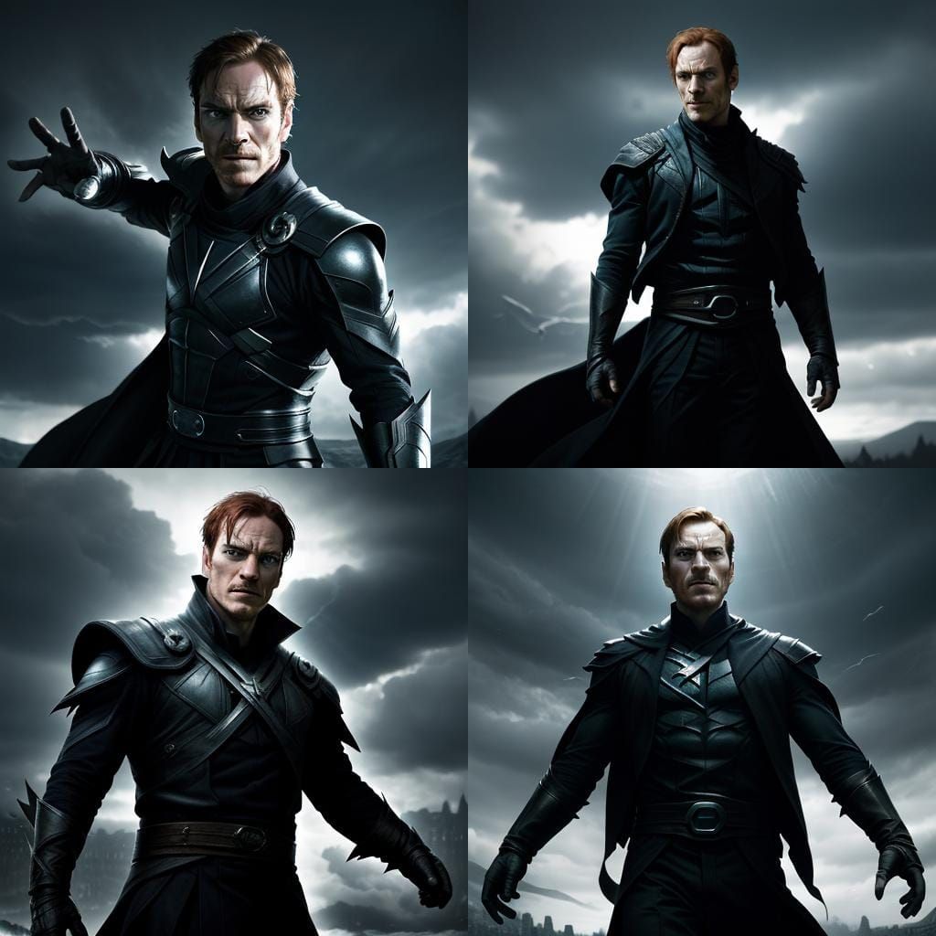 Hyperrealistic Magneto Portrait with Intense Rays