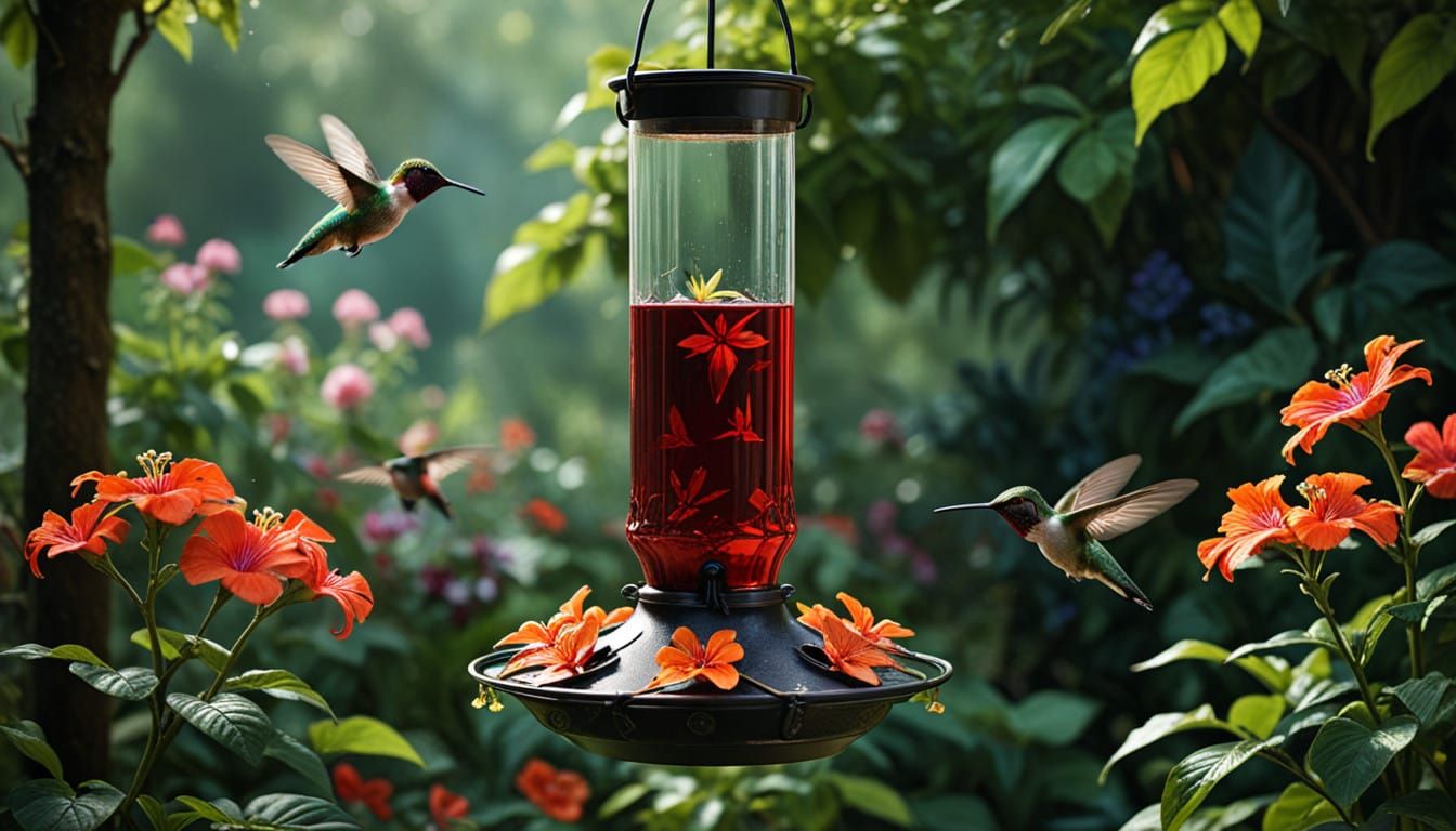 My New Garden Hummingbird Feeder