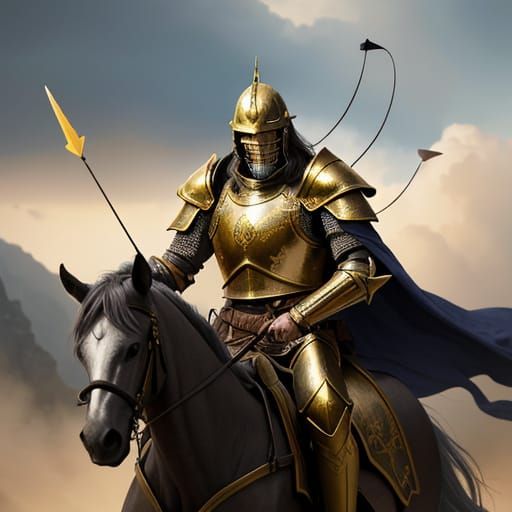 Warlord Leading Troops to Battle in Fantasy Art Style