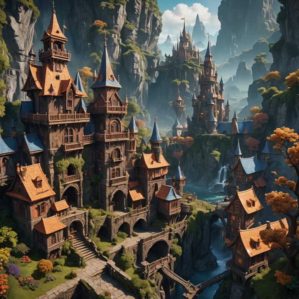 Tom Bombadil and Goodberry in Detailed Matte Painting