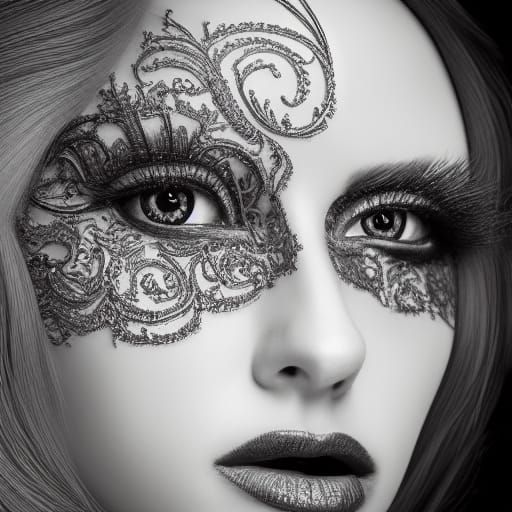 Hyperrealistic Pale Woman in Noir Lighting