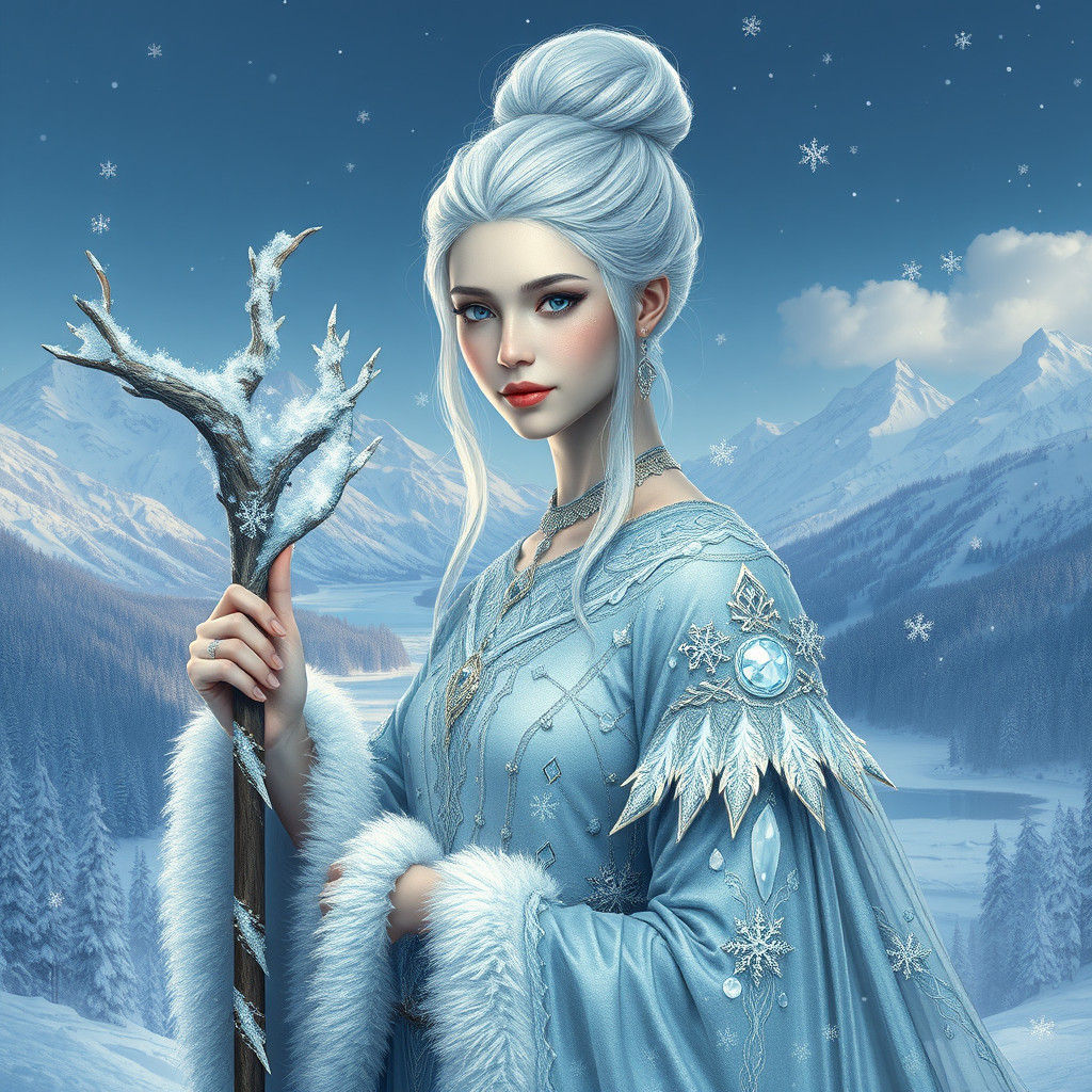 Chione: Icy Goddess of Snow in Frozen Realm