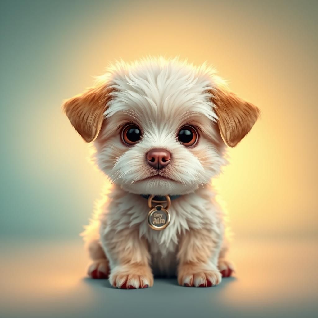 Adorable Fluffy Puppy in Dreamy Lighting