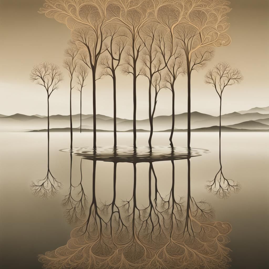 Mirrored Waters: Reflecting the Golden Ratio