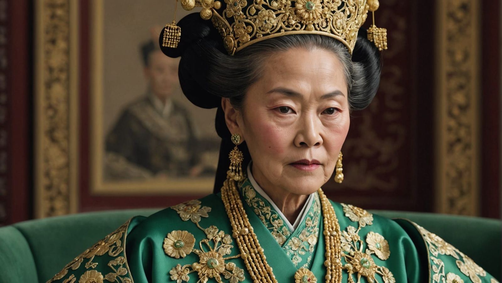 Empress Dowager Mu: Hyperrealistic Portrait in Traditional A...