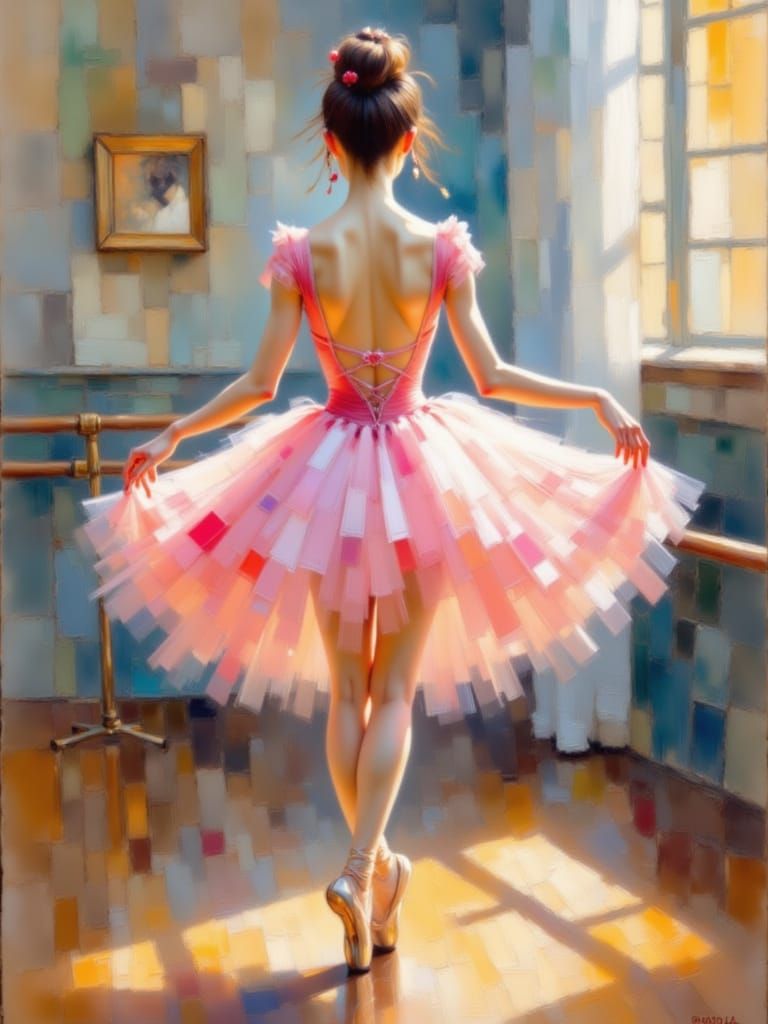 Impressionist Ballerina in Soft Morning Light